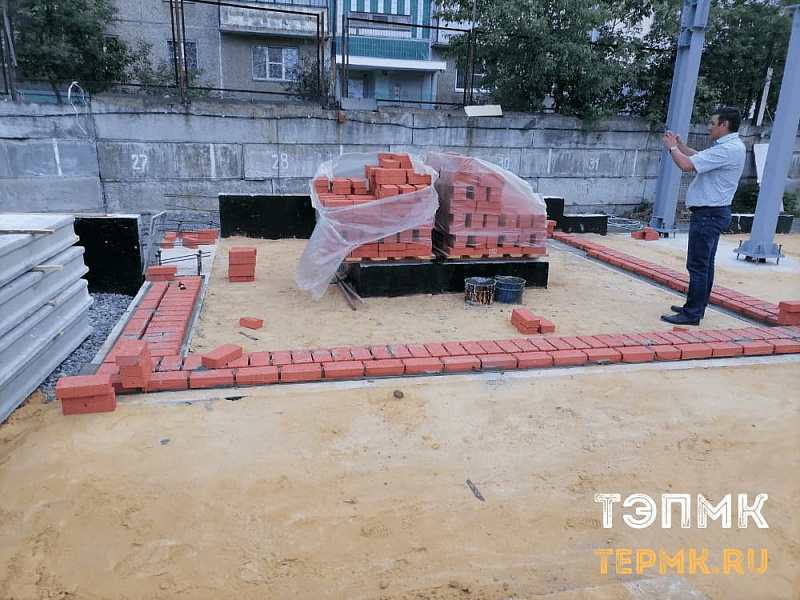 Комбинированная кладка(кирпич, газо-блок) лестничных клеток