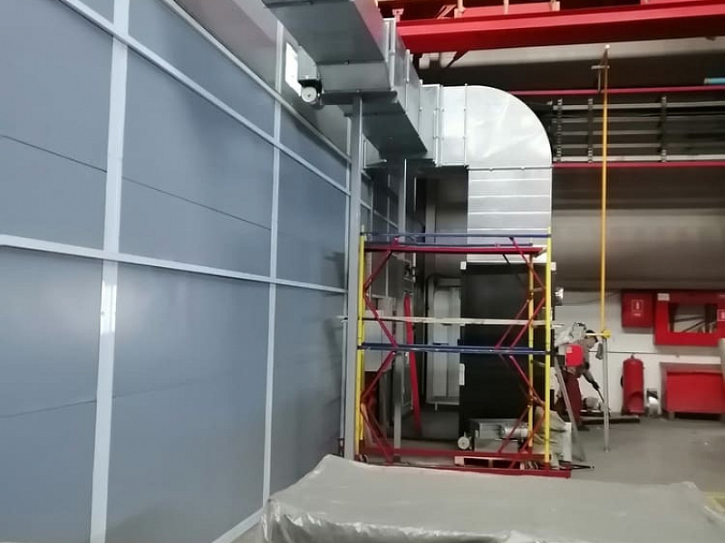 Монтаж приточной системы от газового генератора до «Окрасочной Камеры»